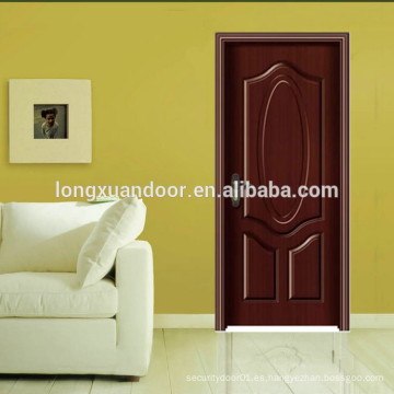 Zhejiang puerta de entrada de precio barato, diseño de puerta de madera, puerta de madera solide